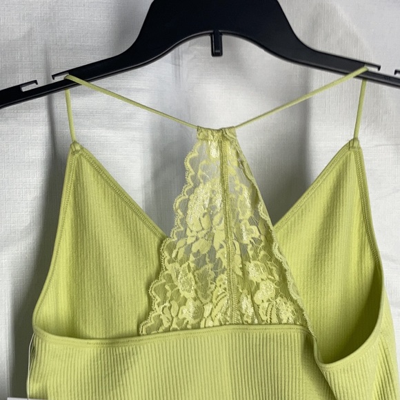 So L XL jr seamless lace back ribbed top casual summer boho stretch party - Picture 8 of 15